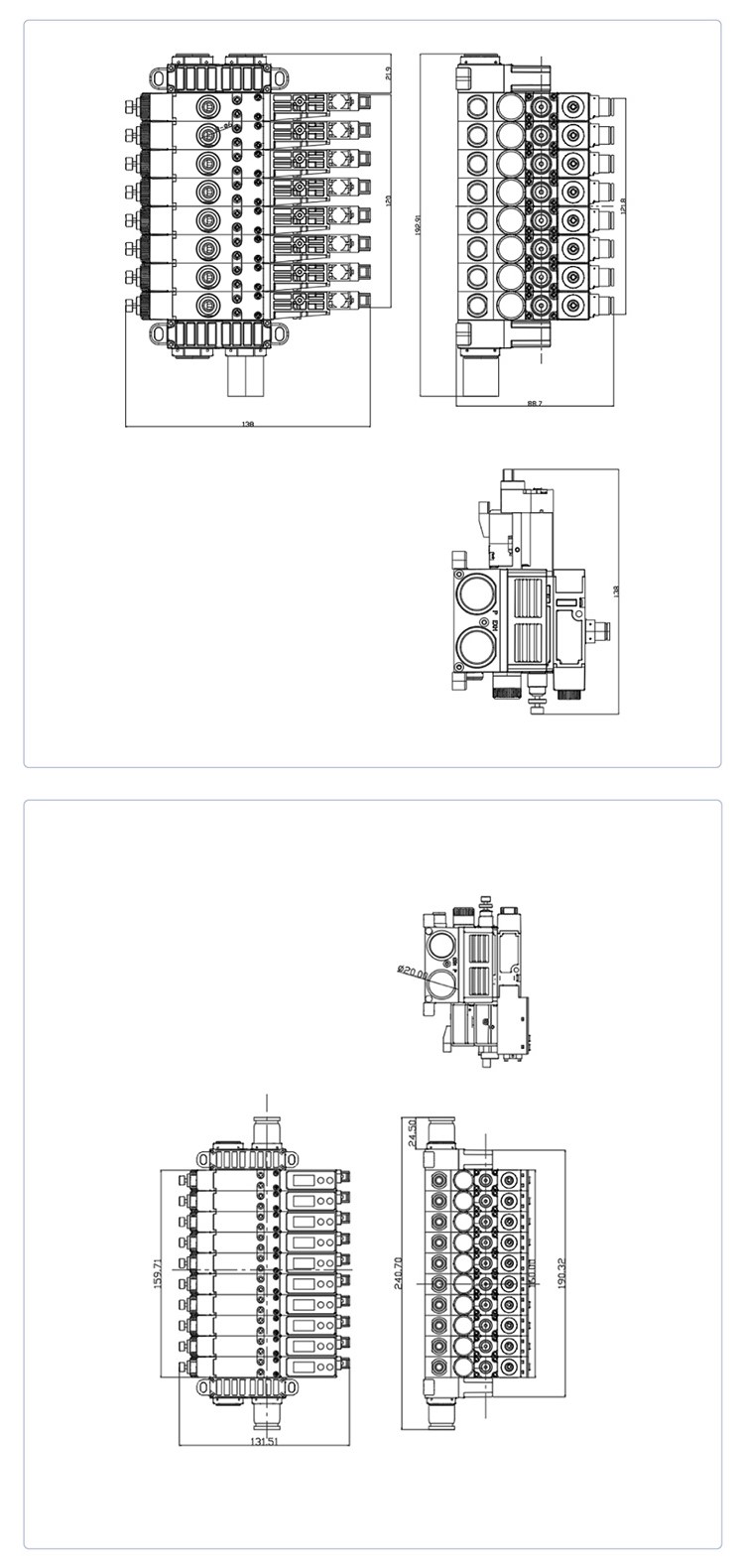 集装式真空发生器CTC结构尺寸